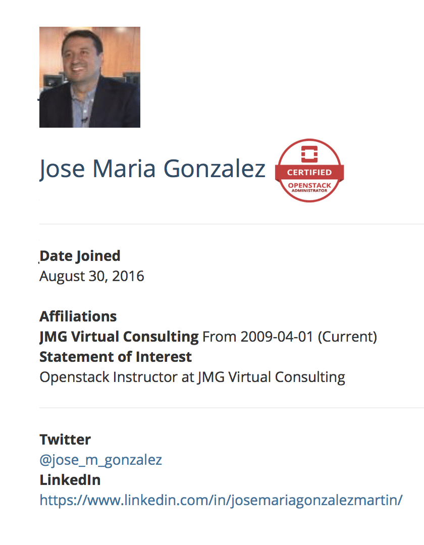 OpenStack COA Jose Maria Gonzalez