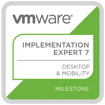 VMware View Implementation Expert badge